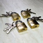 Lot Of  4  Vintage Callaway Golf Brass Padlocks With Keys - Travel Luggage Locks