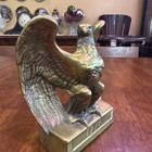 Vintage Philadelphia Mfg 1776 American Federal Brass Eagle   single Bookend 