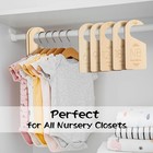 Baby Closet Dividers For Clothes Organizer - Set Of 7 Adorable Wooden