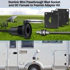 Wall Pass Through Waterproof Rv Panel Mount Dc 5 5x2 1mm Cable For Starlink Mini