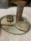 Vintage Hollywood Regency Gold Tone Filigree Vanity Set Of 5 Various Items