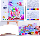 Watercolor Coloring Book For Kids 4-8 - Pocket Painting Arts   Crafts Gift