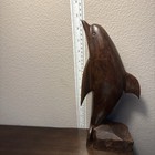 Vintage Hand Carved Ironwood Dolphin Sculpture 12 5    Beautiful Condition   