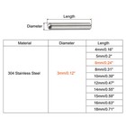 3x6mm Dowel Pins  20pcs Round Head Flat Chamfered End Dowel Pin