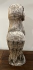 Large 70s Hand Carved Wooden Owl Standing Heavy Tall 18 5  Statue Mcm Vtg  read 