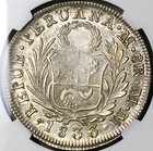 1833 Ngc Au 58 Peru 8 Reales Lima Standing Liberty Silver Coin  23082902d 