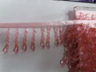 Pink Beaded Fringe Sold By 3 Yards  2 5 Inches   usa Seller  