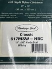 Nos Heritage Lace Alpine Classic Mantle Scarf Night Before Christmas 19 X 90 In