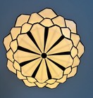 Antique Vintage Art Deco Ceiling Light Fixture Skyscraper Schoolhouse Pair Av 