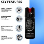 Police Magnum Pepper Spray 2 Ounce Stream Twist Lock Safety Defense Protection 