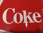 Large Vintage Original Coke Is It Decal Sticker Vinyl Sign 11 1 8  By 22 3 8 