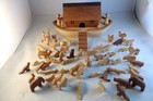 Wild Apple Vintage Handcrafted Mini Noah s Ark Complete Set Ark Noah 60 Animals