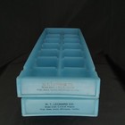 Vintage Advertising Blue Ice Cube Tray Set Of 2 W  T  Leonard Brass Craft 1970s