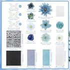  Diy Graduation Cap Decorations Accessory Kit  3d Butterfly Faux Flower Blue