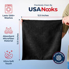 Premium 300gsm Microfiber Cleaning Cloth - 12 5x12 5 High 8 Pack Black