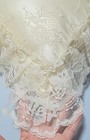Satin   Lacy Ring Bearer Pillow Double Frilly Ruffle Lace Wedding Band Holder