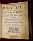 Exrare 1795 Large Holy Bible Antique Leather Binding Rare Scottish Family Edn 