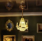1 12 Scale Miniature Led Ceiling Light Chandelier Battery Operated Dollhouse