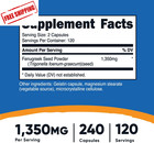 Fenugreek Seed 1350mg  240 Capsules - Gluten Free  Non-gmo  675mg Per
