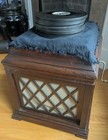 Antique Edison Wind-up Phonograph With Wooden Cabinet   Vintage Records