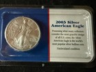 2003 1 Oz American Silver Eagle  1 Dollar Coin In Littleton Case