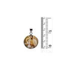 Saint Joseph With Baby Jesus 925 Sterling Silver Christian Medal