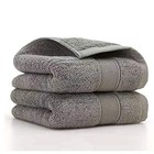 Ruibolu Hand Towels For Bathroom - Cotton Ultra Soft Highly Absorbent Hand Gray
