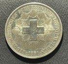 Switzerland 1861 5 Francs Silver Coin  Nidwalden Shooting Festival