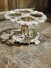 Vtg Lipstick Holder Gold Tone Holds 4 Lipsticks  1 75  X 2 75 