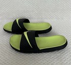 Nike Benassi Solarsoft 2 Slides Sandals Men   s 12 Black green Slip On