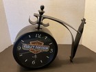 Harley Davidson Motorcycles Double Side Bulova Swivel Hanging Clock        