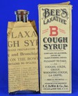 Antique C1908 Bee s Laxative Cough Syrup Box  Insert And Unused Bottle - Dewitt