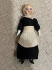 Antique All Original 4    German Maid Lady Dollhouse Doll With Bisque Limbs