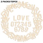 Wooden Letters 6 Inch  Unfinished Wood Alphabet Letters For Crafts 72 Pcs   S   