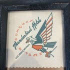 1960 Vintage Thunderbird Hotel Cocktail Napkin Las Vegas Flamingo Sahara Casino