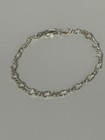 7     Italian 925 Sterling Silver Figaro Link Chain Anklet Charm Bracelet Petite