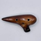 Spiel Vtg Ocarina Brown Glazed Sweet Potato Flute Instrument Ceramic    read  