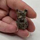 Vintage Hagen Renaker Striped Tabby Kitty Cat Figurine Miniature Trinket    