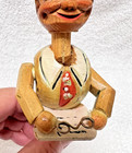 Vintage Wine Cork Bottle Stopper Mechanical Reading Glasses Book Carved Wood