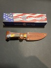 Queen Cutlery Qgsh63 Genuine Stag Handle Fixed Blade Hunting Knife Usa