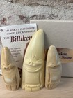 Vintage Set Of 3 Alaskan Glacier Stone The Billiken Carving Good Luck Charm Nvv