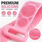 Silicone Body Back Scrubber Double Side Bathing Brush For Skin Deep Cleaning
