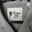Grey Beige Vintage Silk Circa 1969 Button Up Quiet Luxury Vacation 90s Cabana L