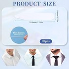 Zeyiyer 90pcs 2  Collar Stays For Men s Dress Shirts  Plastic 2   White