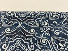 2 Pottery Barn Cotton Batik King Pillow Shams 36  X 20  Blue   White 2  Flange