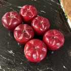 Lot Of 6 Vintage Solid Wood Apples Red Faux Artificial Fruit Decor Country Farm