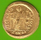 Gold Byzanz Solidus 527-565 Byzantine Coin  Almost Uncirculated  Nswleipzig