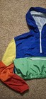Costume Gallery Windbreaker Nylon Zip Dance Colorblock Rainbow Cropped Pride M