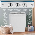 Compact Twin Tub Washing Machine Gravity Drainage Spin-dry Laundry Washer