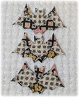 Vintage Feedsack Quilt Ghosts And Bats Applique Cut Outs Die Cuts  Vintage Quilt